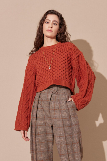 Alternative view of Aran Cropped Knit Top