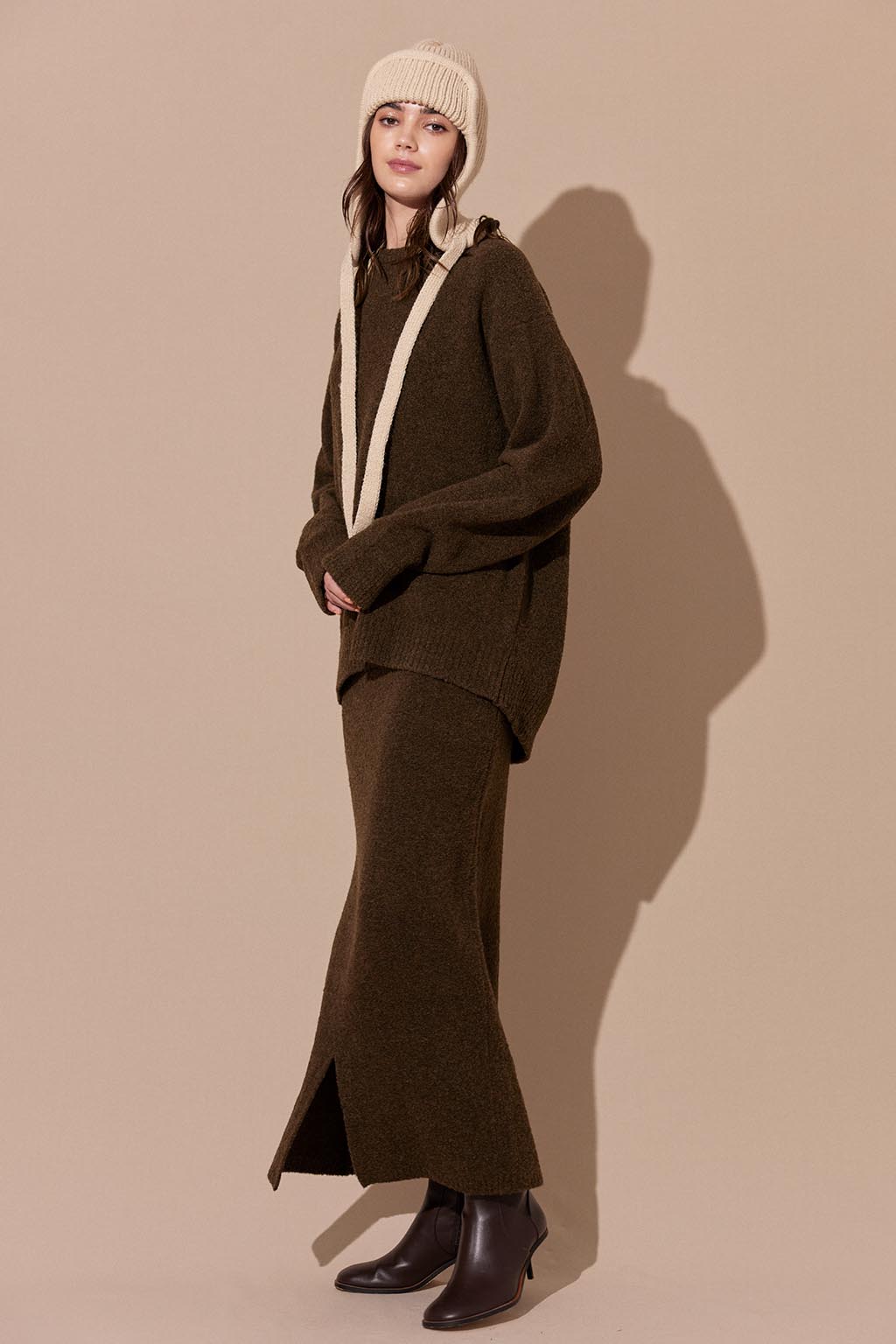 Boucle Knit Long Skirt - 画像 (2)