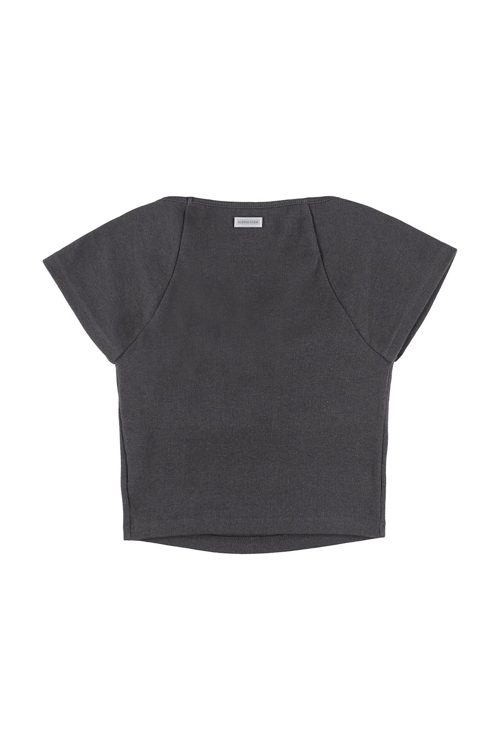 ALEXIASTAM Rib Square Neck Cropped Topアリシアスタン - Tシャツ