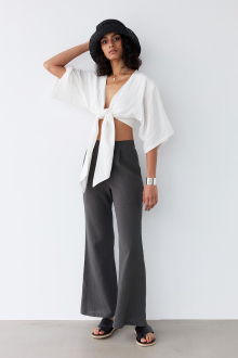 Tuck Flare Pants - ALEXIA STAM