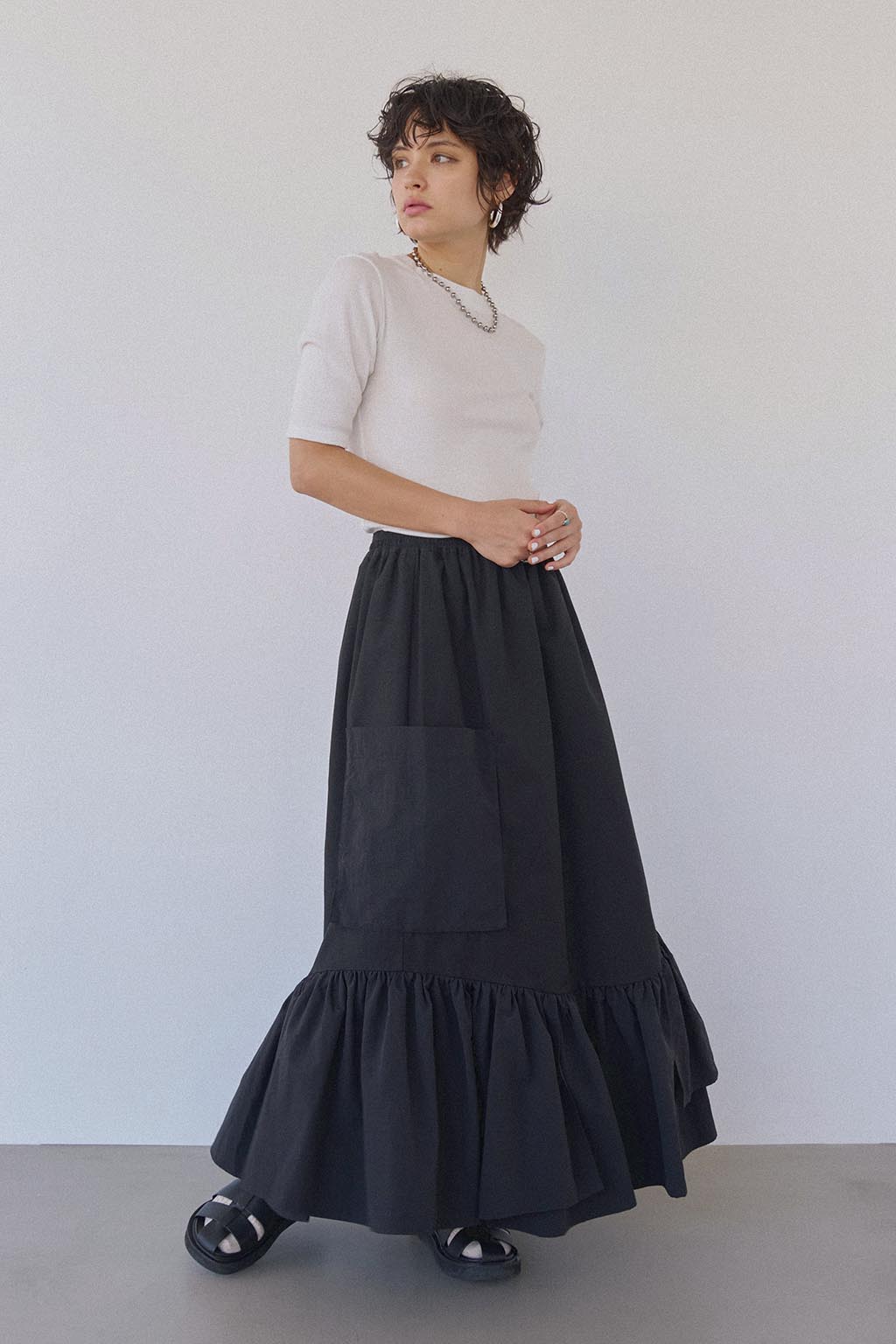 Big Pocket Long Skirt