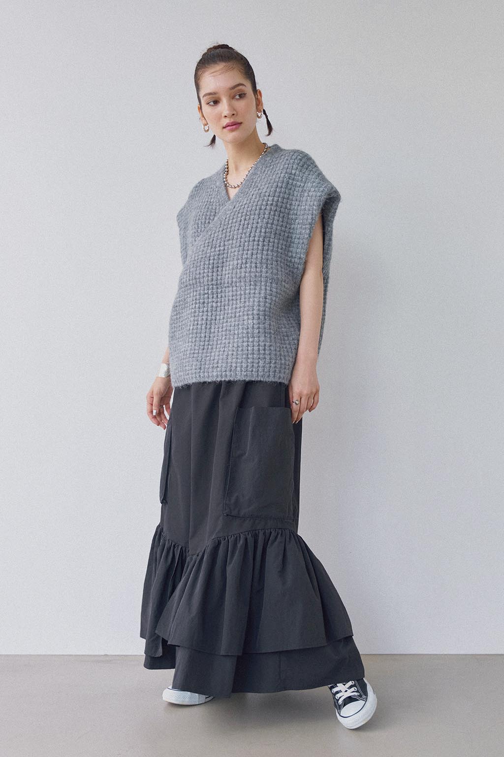 yukishimane】Wide pocket Long skirt-nielitexams.com