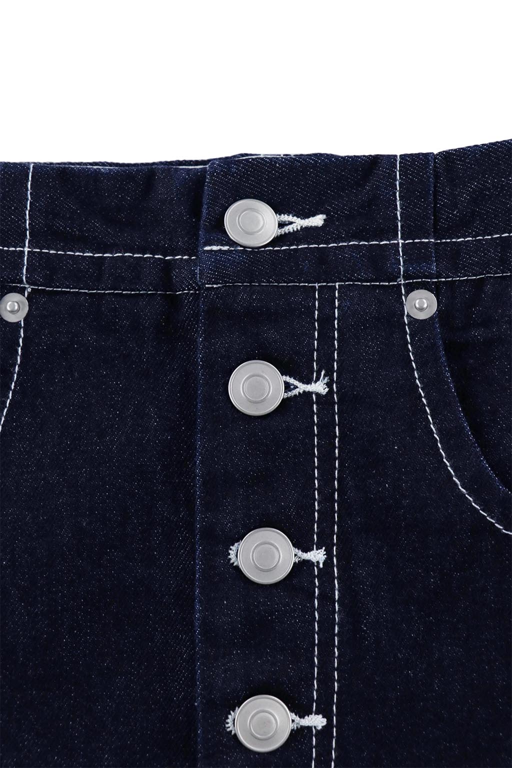 Front Button Straight Denim Pants - ALEXIA STAM