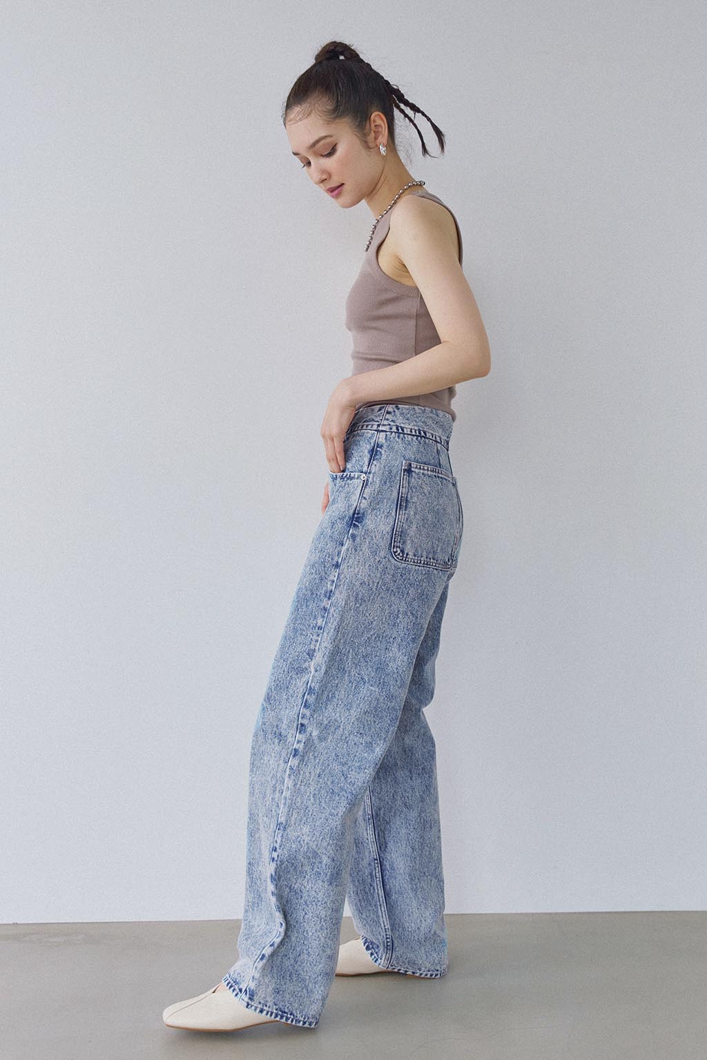 品質重視 新品☆Front Button Straight Denim Pants - パンツ