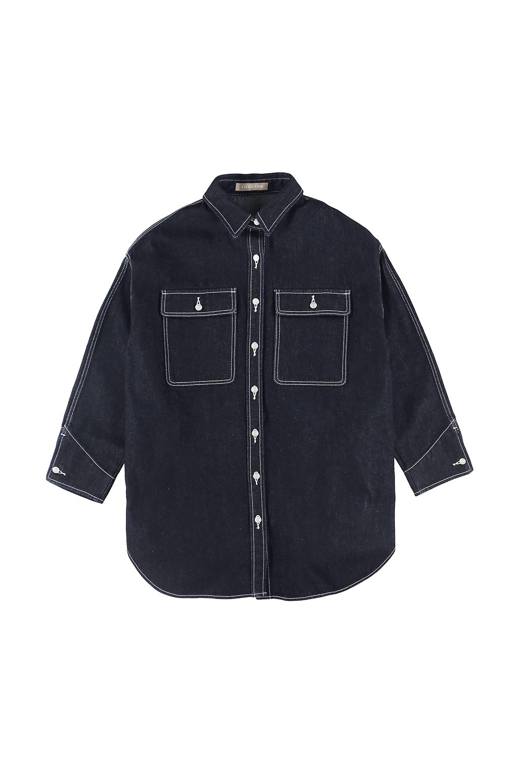 Stitch Denim Shirt Jacket 【BLACK】