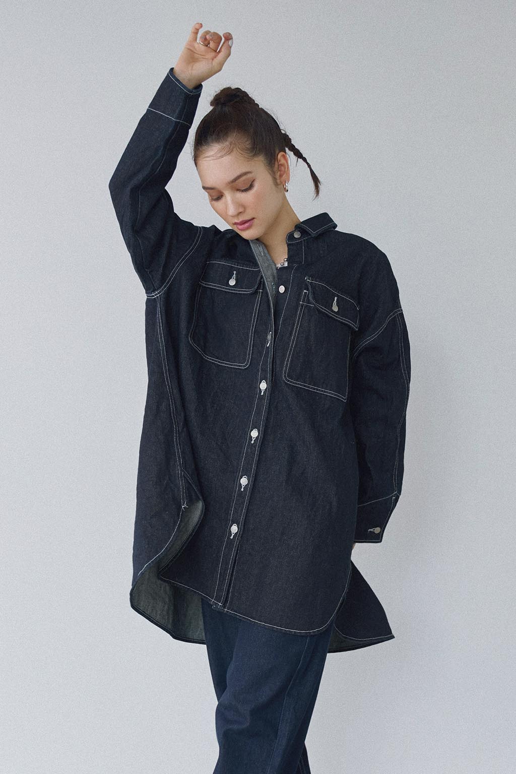 Oversized Denim Shirt Jacket