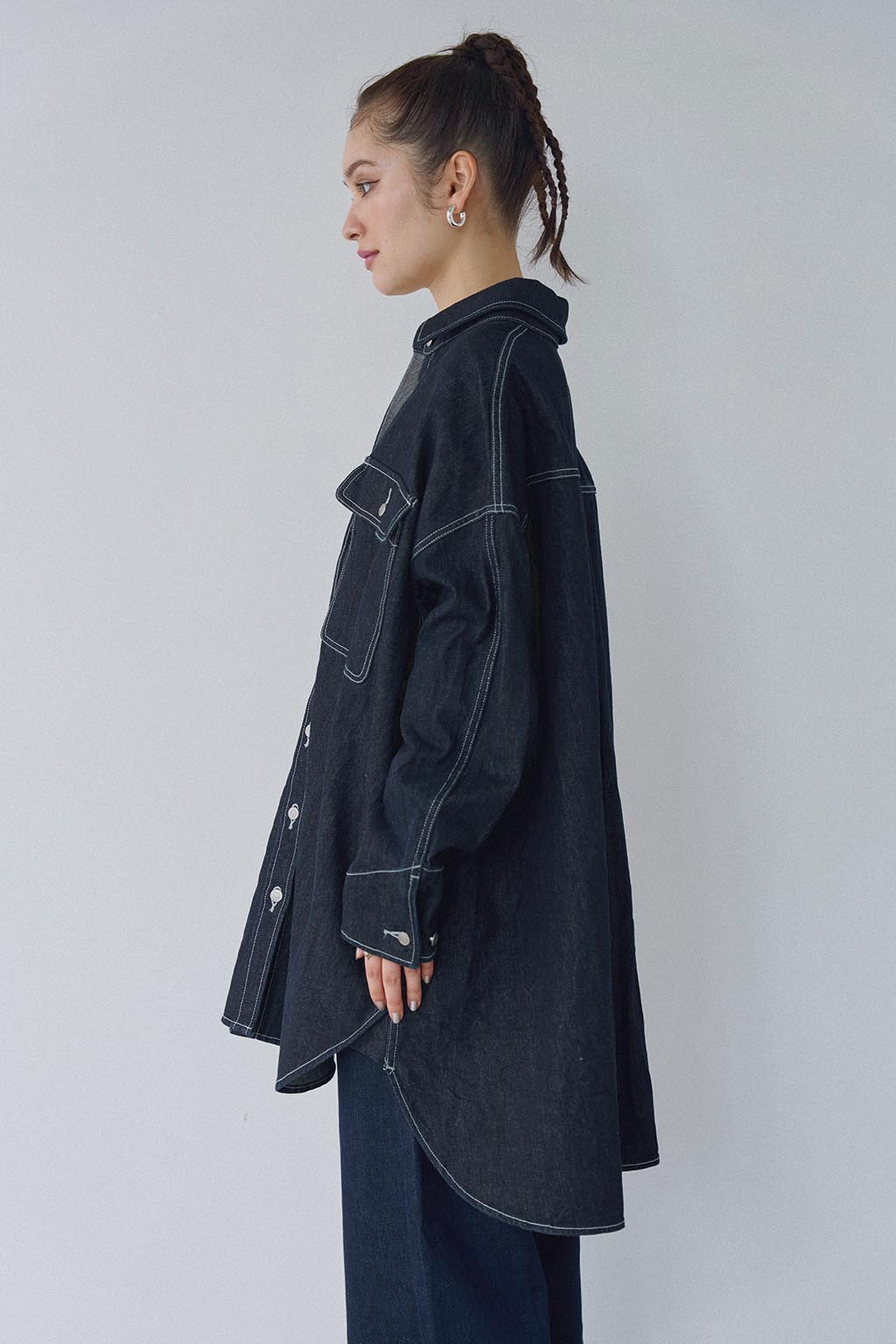 Oversized Denim Shirt Jacket