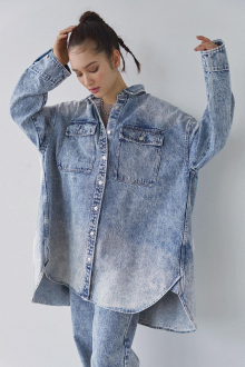 Oversized Denim Shirt Jacket