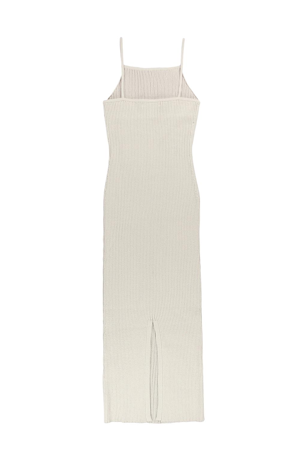 Rib Knit Long Dress - ALEXIA STAM