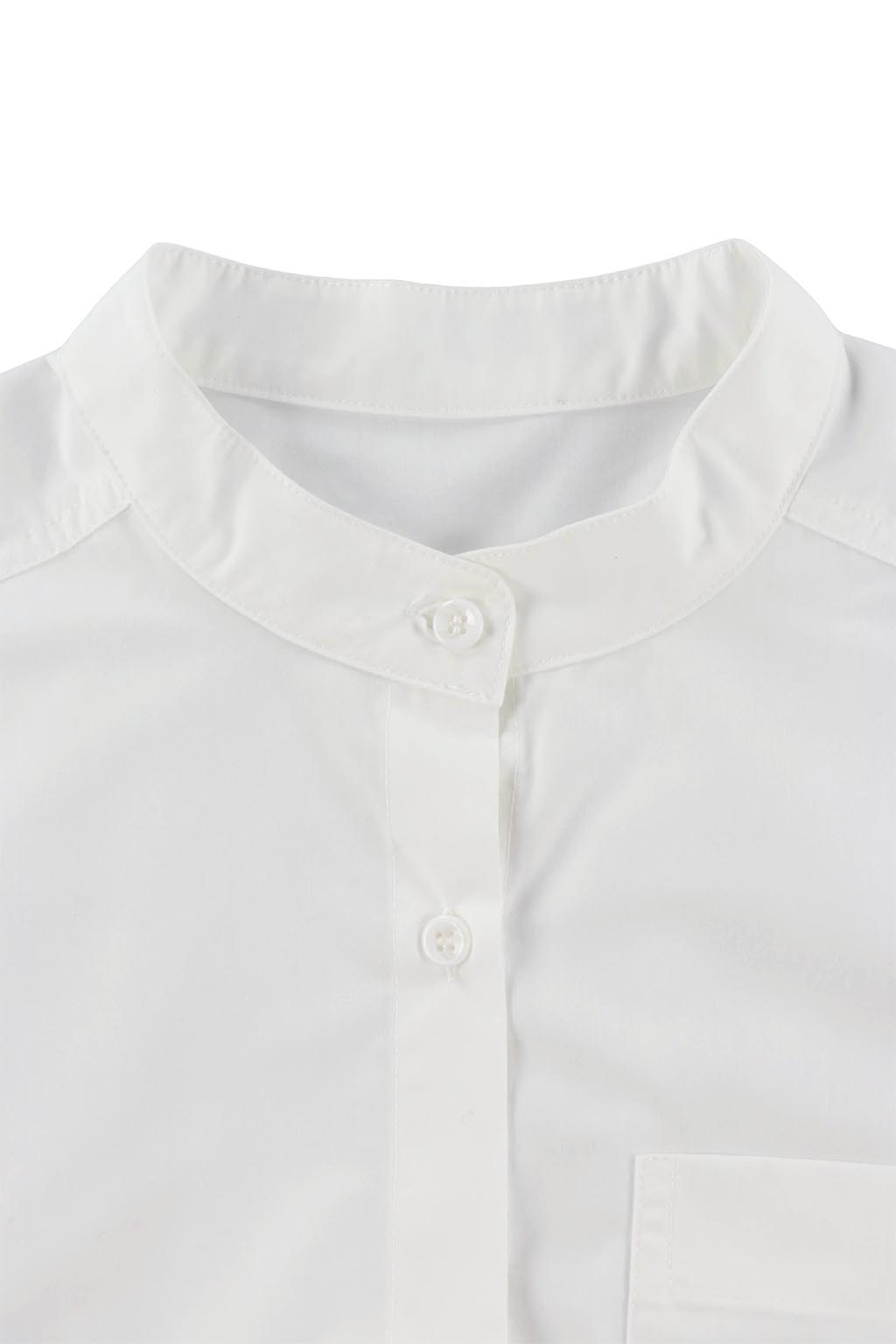 Stand Up Collar Drawstring Shirt - ALEXIA STAM