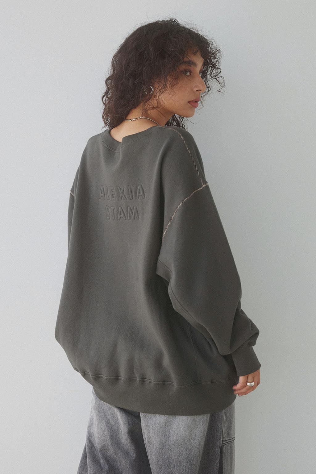 Back Logo Sweat Shirt - ALEXIA STAM