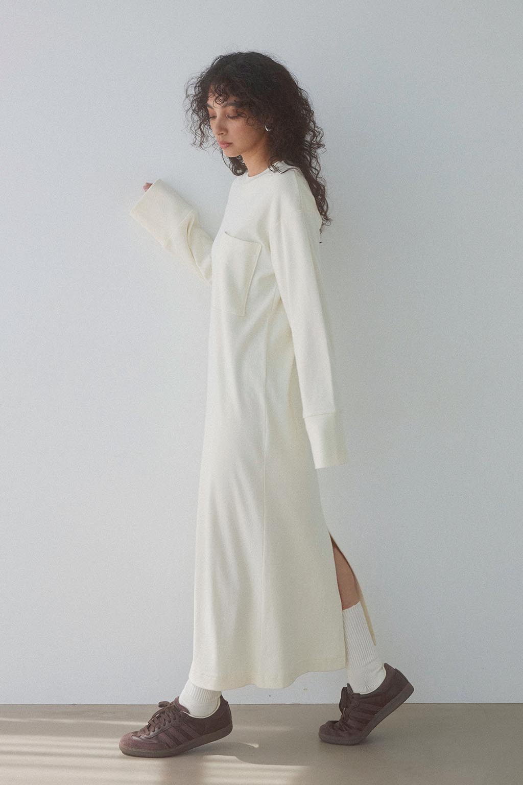 Front Pocket Long Sleeve Dress | ALEXIA STAM