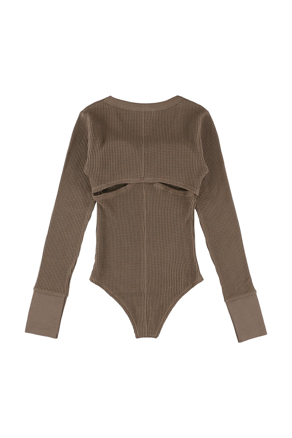 Waffle Long Sleeve Bodysuit - ALEXIA STAM