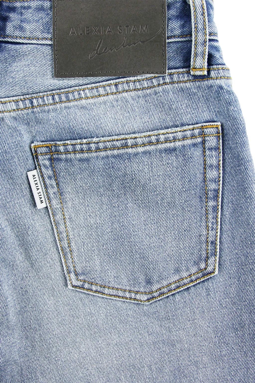 Heart Straight Denim Pants Light Blue