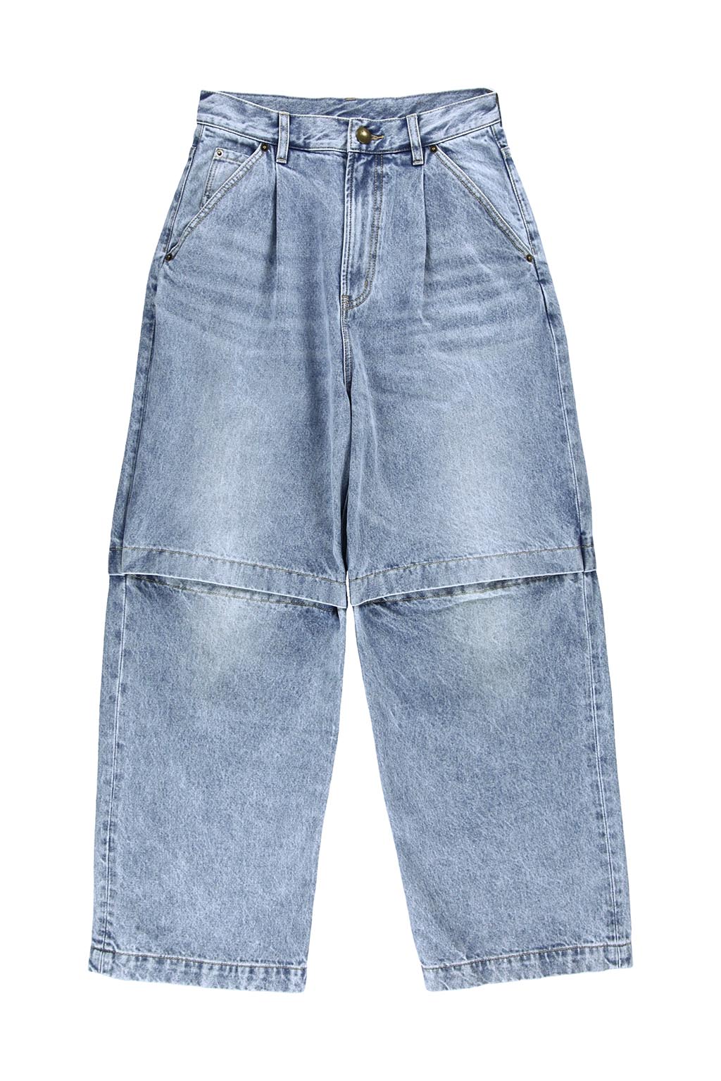 Slash Knee Wide Denim Pants | ALEXIA STAM