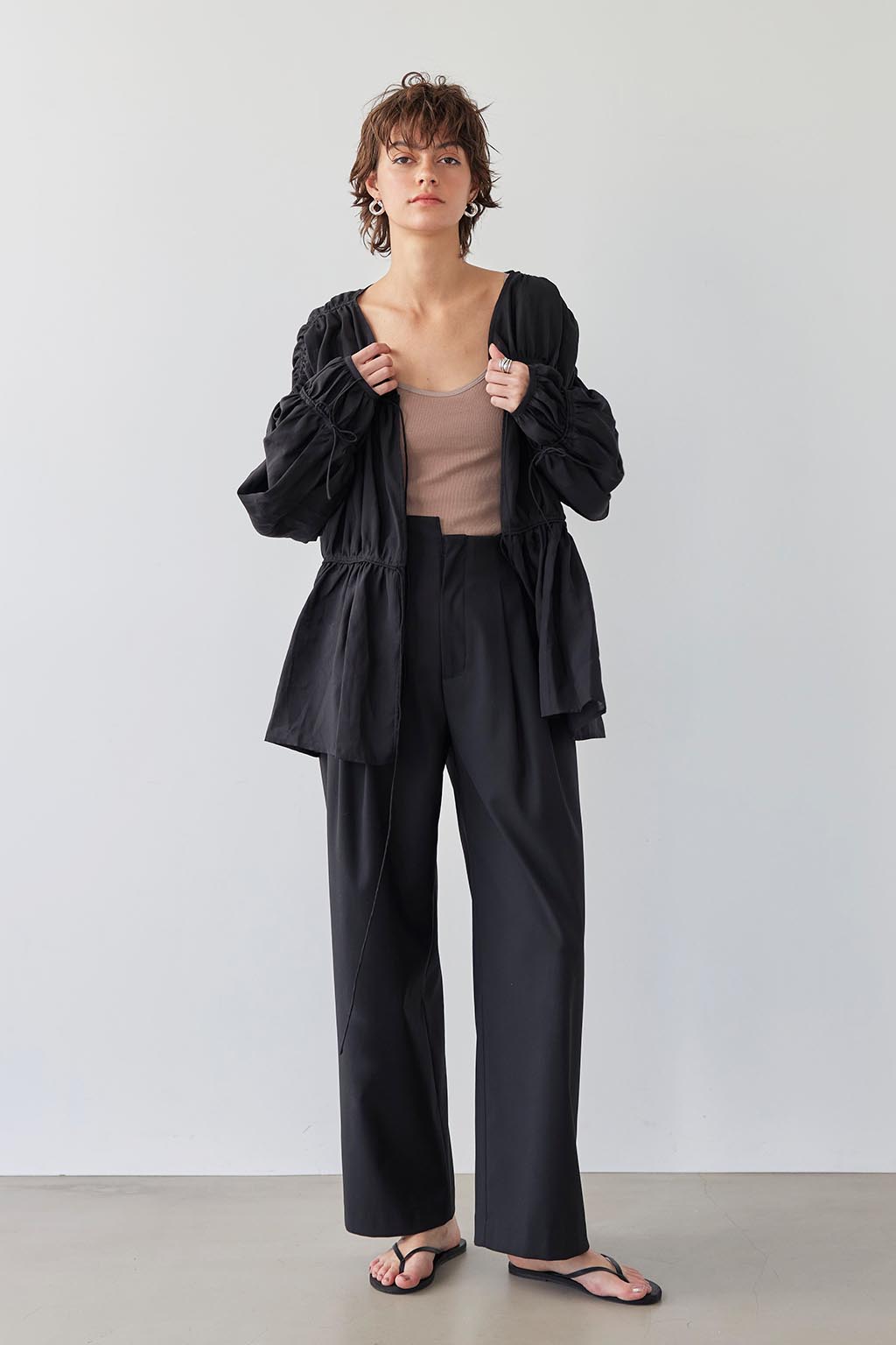 High Waist Two Tuck Wide Pants | ALEXIA STAM