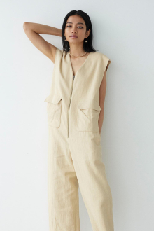 Alternative view of Front Zip V Neck Jumpsuit