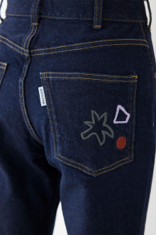 Alternative view of Stretch Flare Denim Pants Indigo