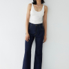 Stretch Flare Denim Pants Indigo