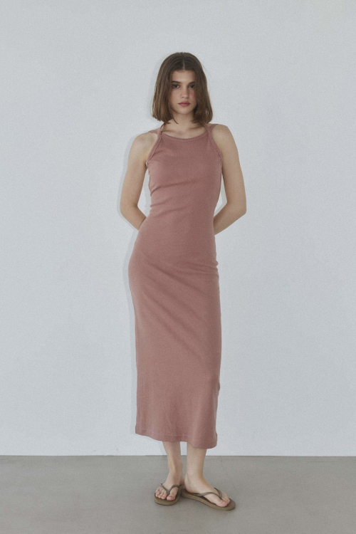 Wellness Open Back Rib Long Dress