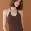 Halter Neck Knit Top
