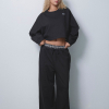 Wellness Layered Plaid Sweat Pants