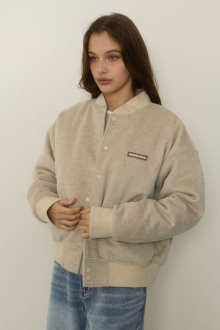 Logo Wool Blouson Beige