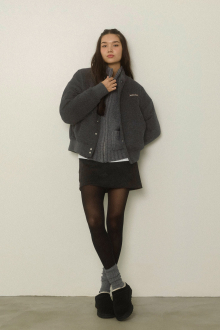 Logo Wool Blouson Charcoal