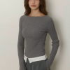 Rib Knit Long Sleeve Top