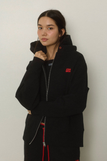 Alternative view of Wellness Contrast Logo Zip Up Hoodie