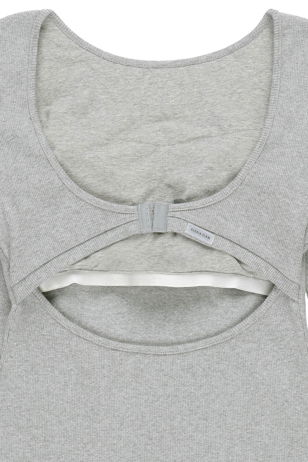 Back Adjuster Long Sleeve Rib Dress - 画像 (13)