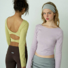 Rib Back Adjuster Long Sleeve Top