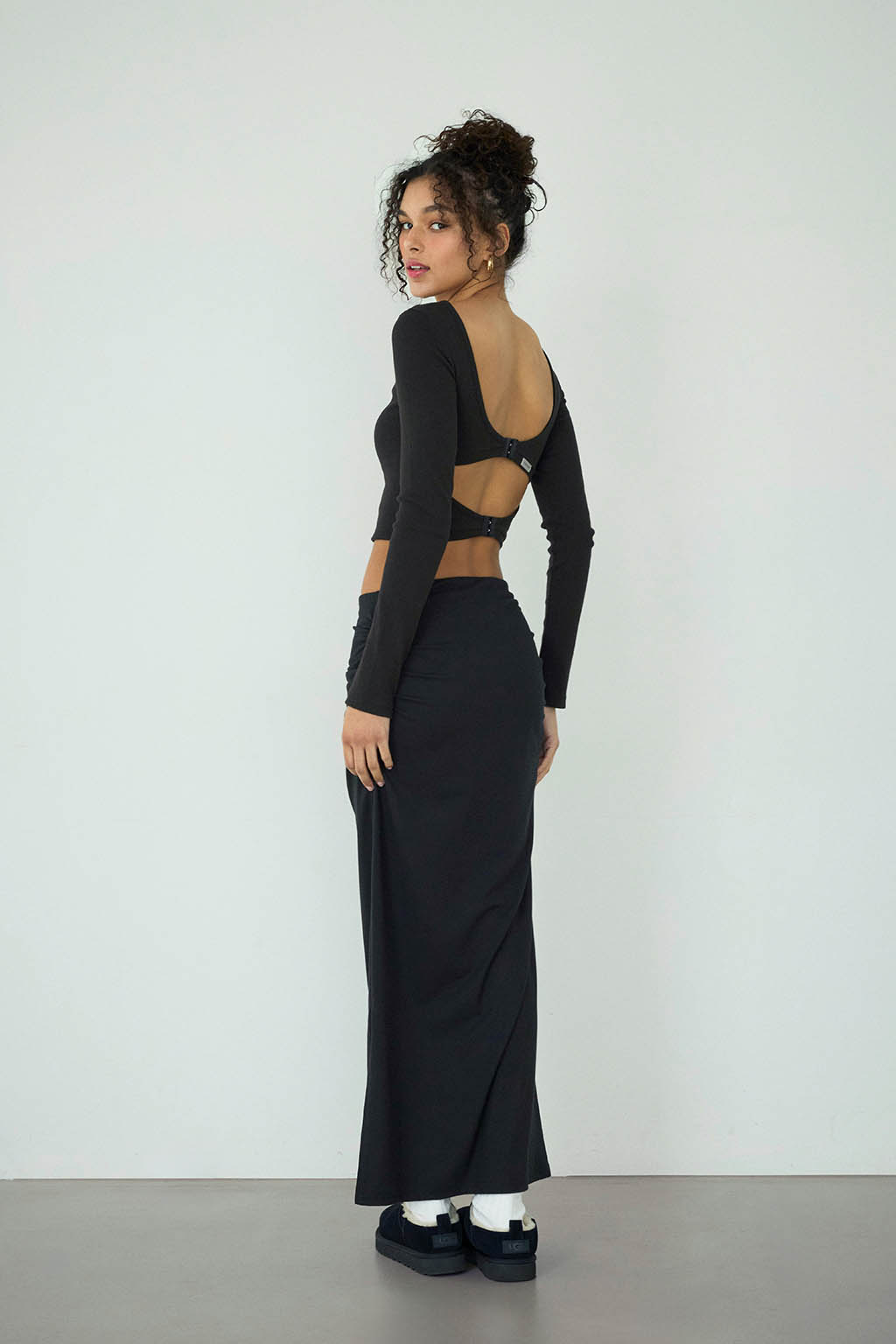 Rib Back Adjuster Long Sleeve Top - 画像 (29)