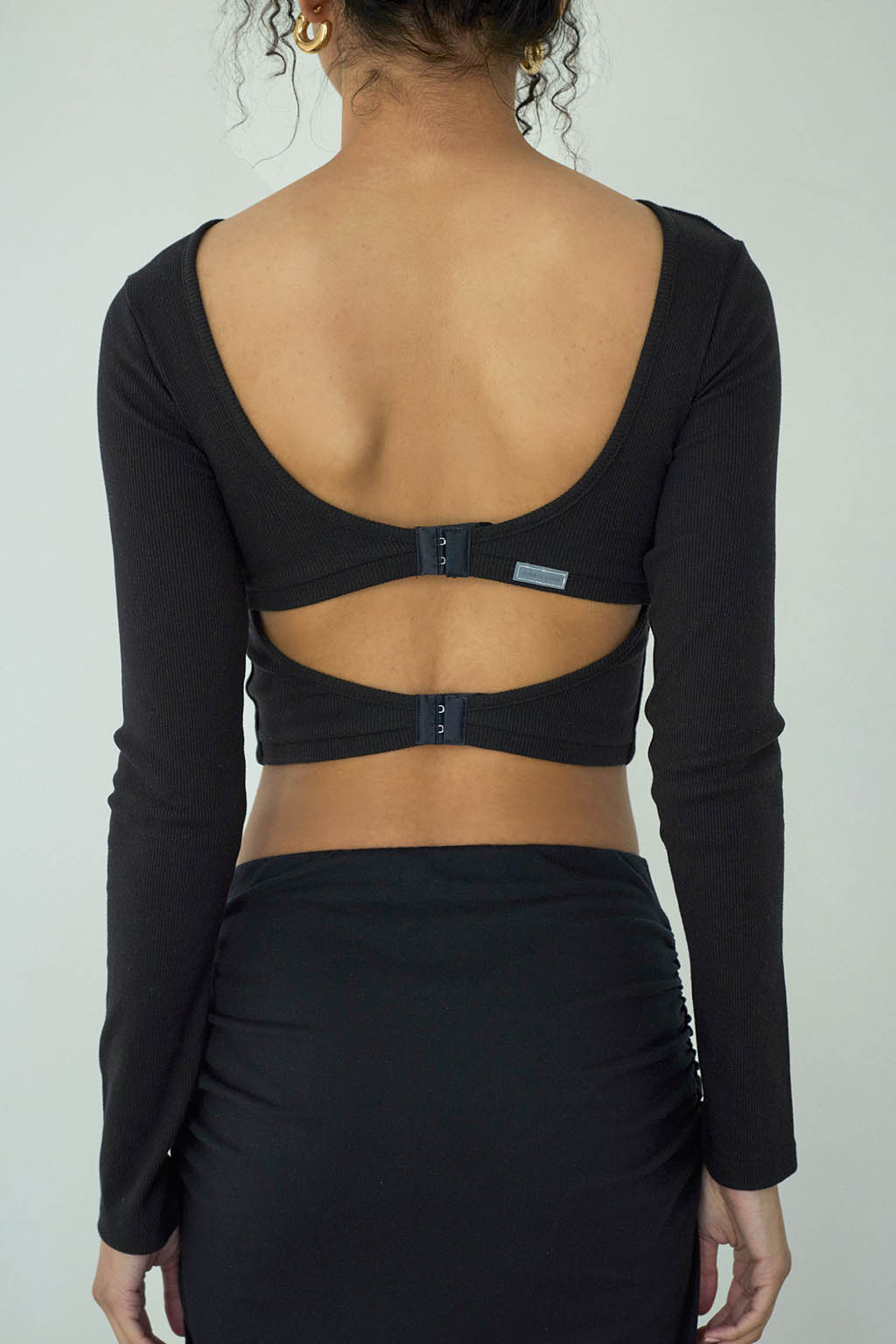 Rib Back Adjuster Long Sleeve Top - 画像 (28)