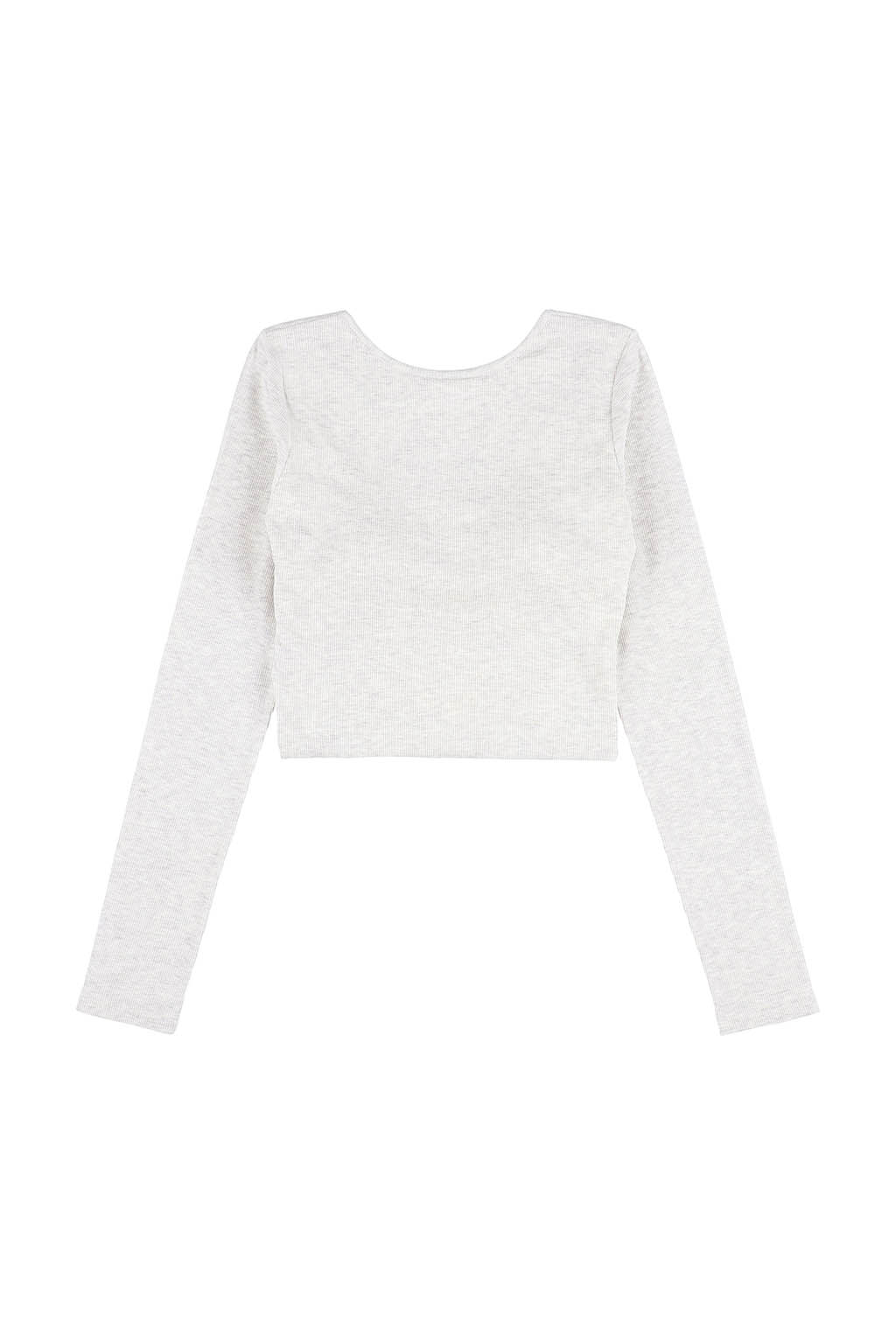 Rib Back Adjuster Long Sleeve Top - 画像 (8)