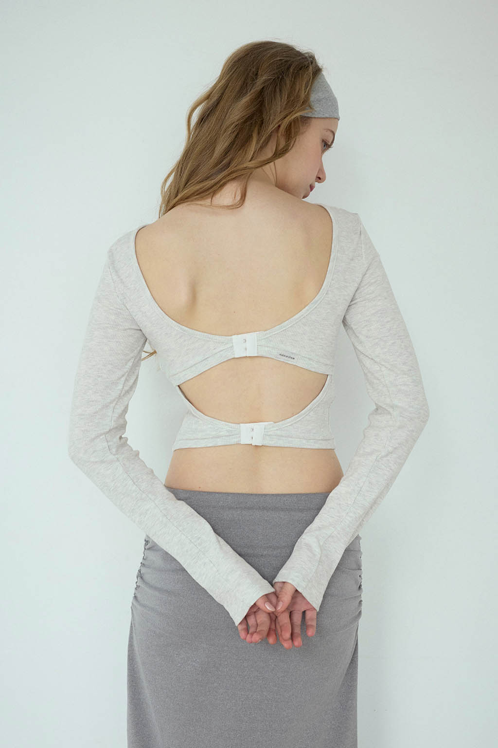 Rib Back Adjuster Long Sleeve Top - 画像 (24)