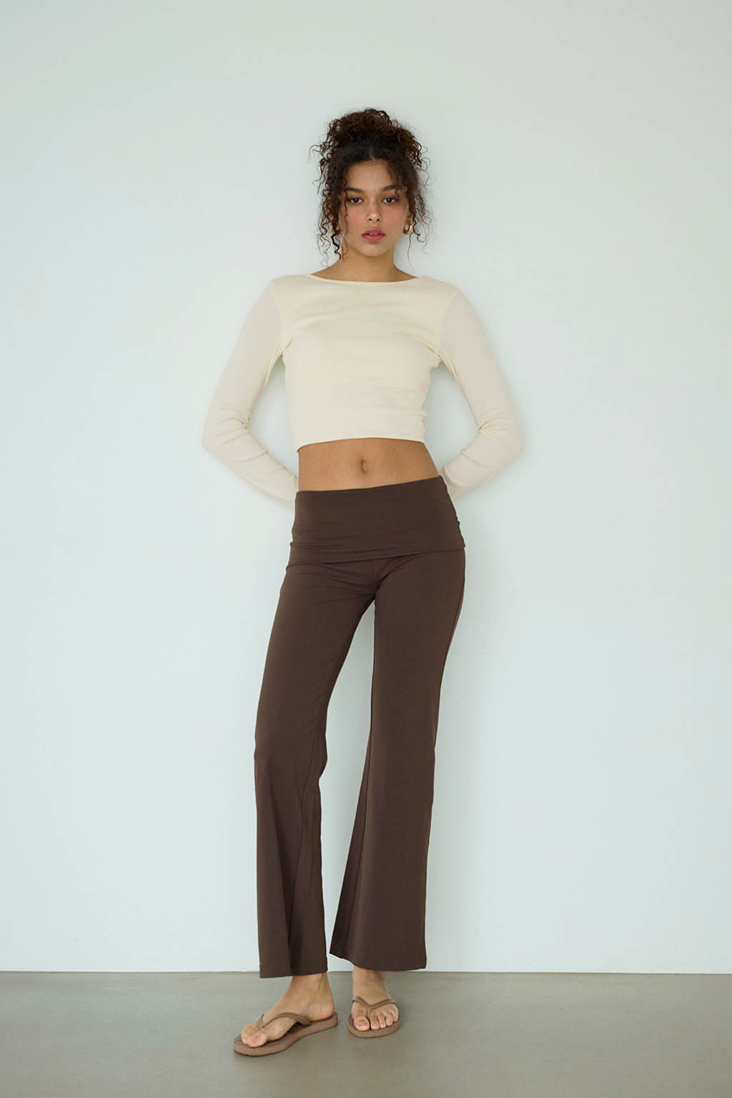 Rib Back Adjuster Long Sleeve Top - 画像 (20)