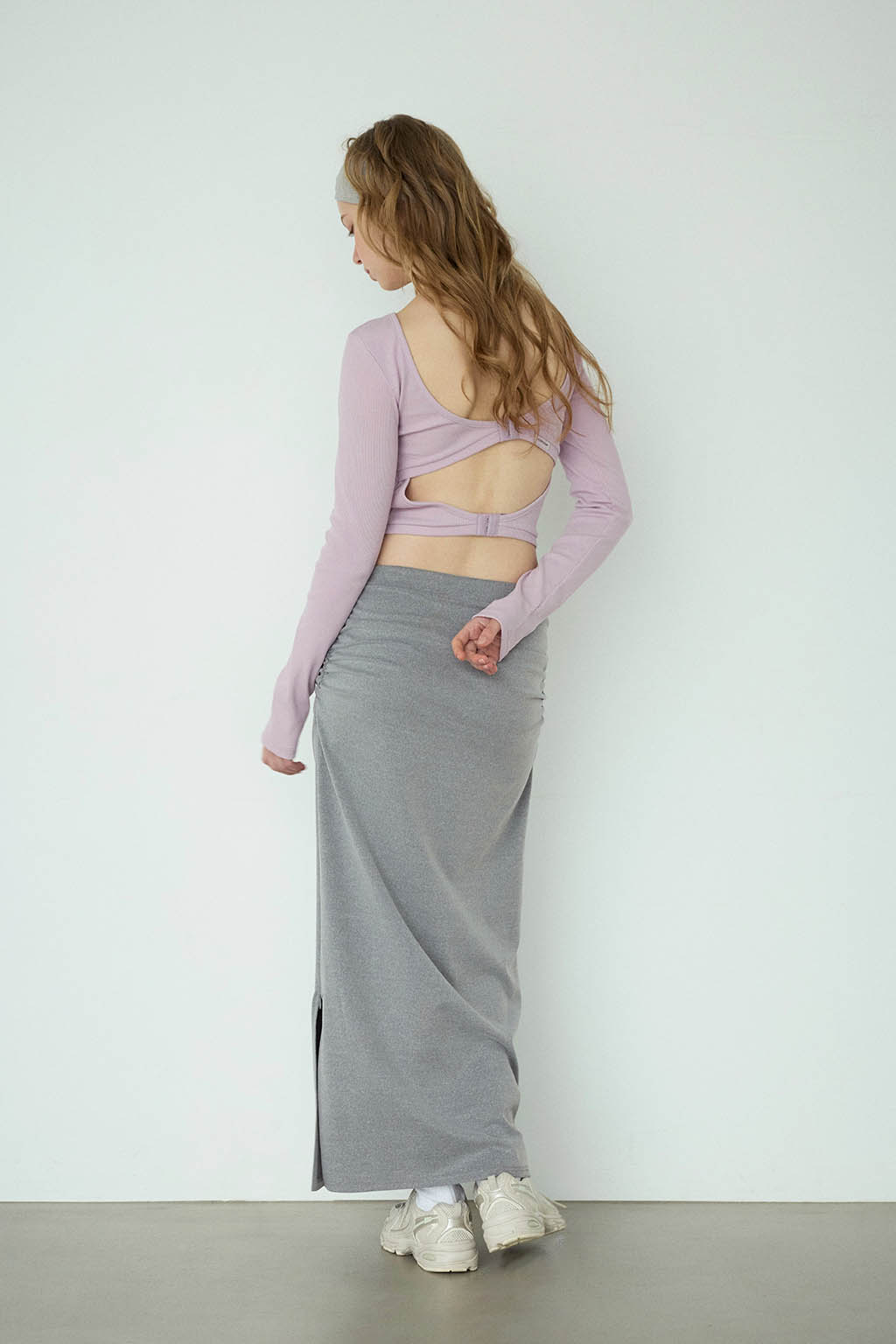 Rib Back Adjuster Long Sleeve Top - 画像 (17)