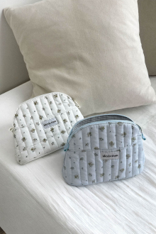 Floral Landscape Quilted Pouch