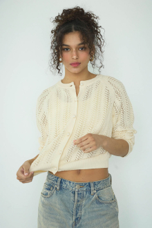 Open Work Knit Cardigan