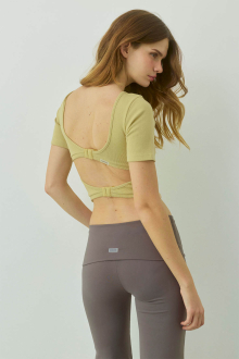 Rib Short Sleeve Top