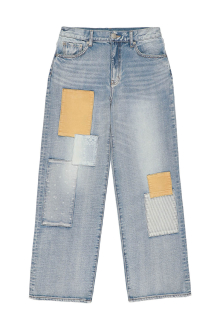 Alternative view of Patchwork Denim Pants Blue