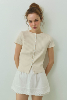 Alternative view of Rib Short Sleeve Cardigan
