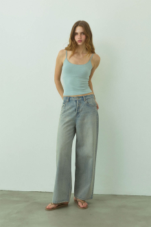 Floral Denim Pants