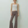 Turn-up Waist Flared Pants