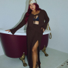 [Jessica x ALEXIA STAM] Cover Up Skirt Brown