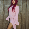[Jessica x ALEXIA STAM] Cover Up Long Sleeve Top Pink