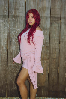 [Jessica x ALEXIA STAM] Cover Up Long Sleeve Top Pink