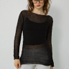 Long Sleeve Sheer Knit Top