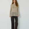 Slit Hem Denim Pants